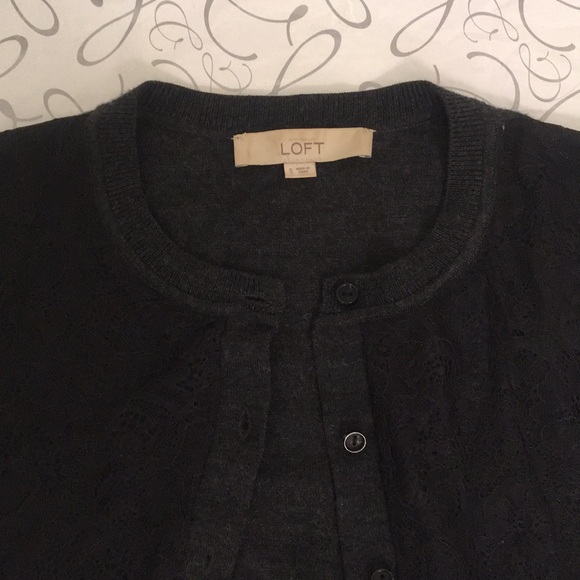 LOFT | Two-Toned Lace Cardigan S - Picture 2 of 3